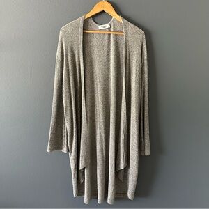 Gray Open-Front Women's Sweater
